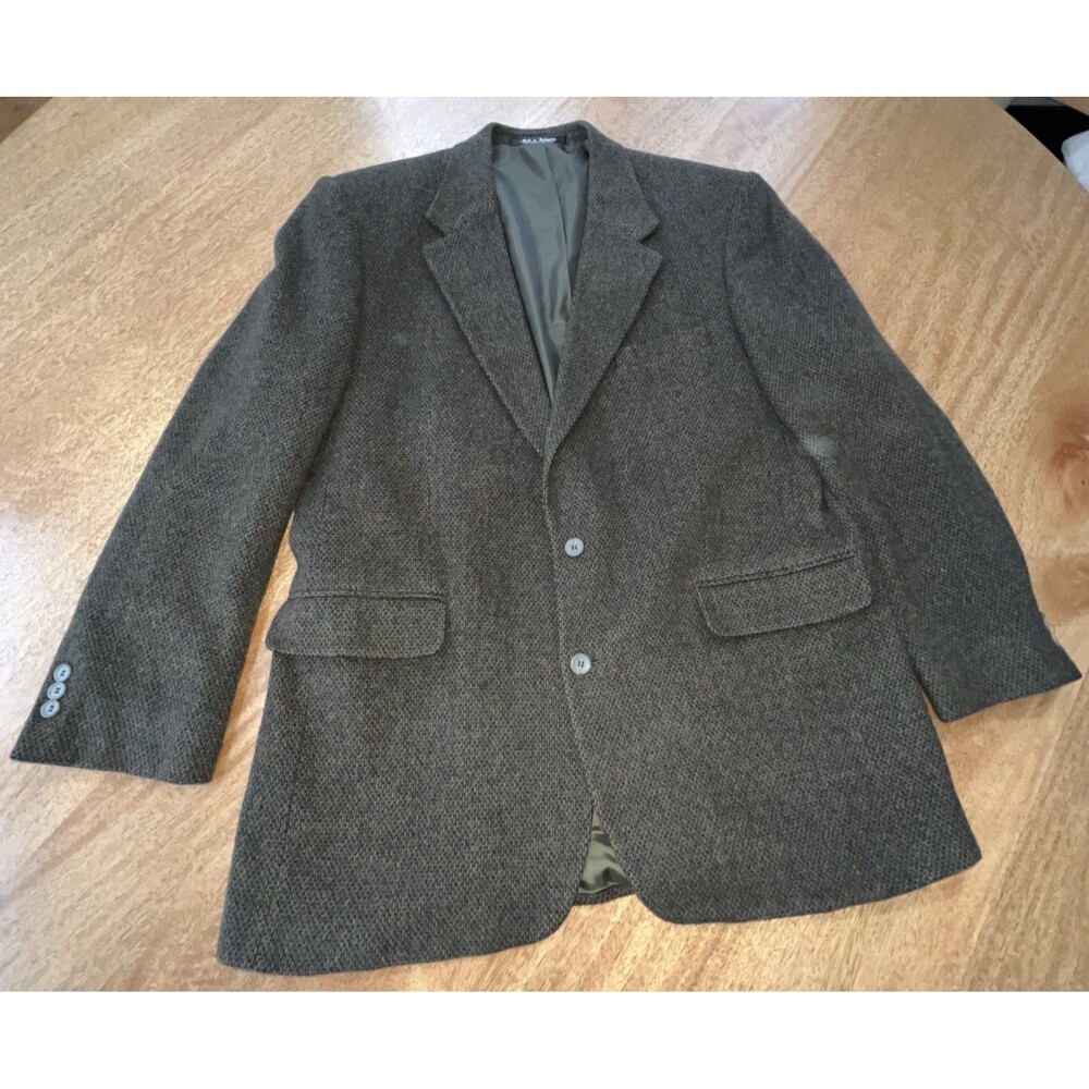 Pierre Cardin Vintage Men’s 44L Wool & Camel Hair Olive Green Blazer‎ Jacket